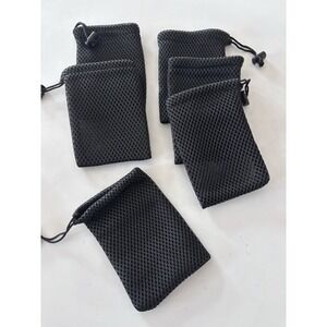 6Small Mesh Drawstring Bags For Jewelry Or Cosmetics, Lipstick Toys, Goodie Bags